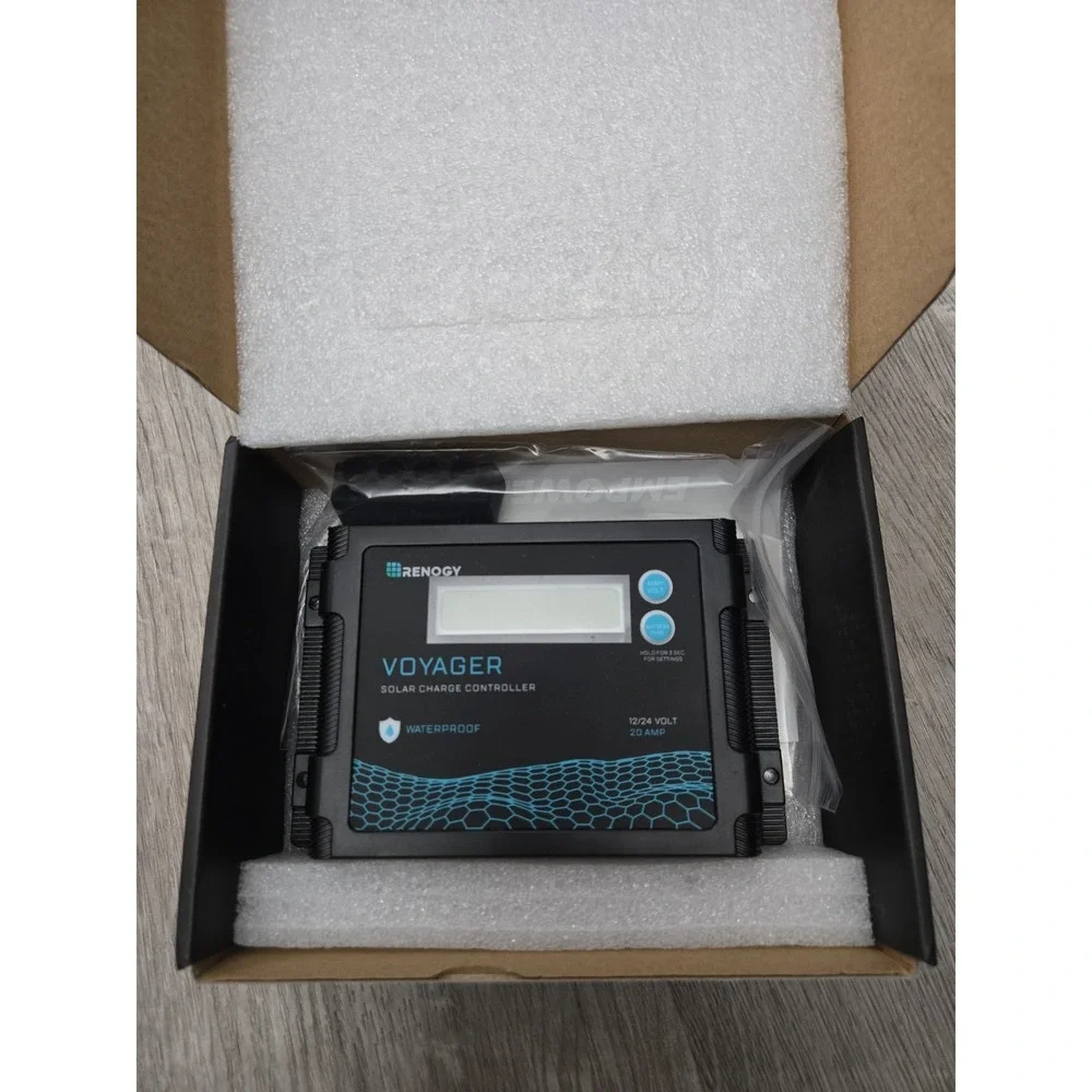 Renogy Voyager 20A 12V/24V PWM Waterproof Solar Charge Controller w/ LCD Display